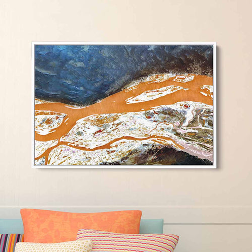 Orange Abstract Wall Art Canvas 3898