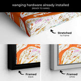 Orange Abstract Wall Art Canvas 3898