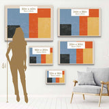 Orange Abstract Wall Art Canvas 9212