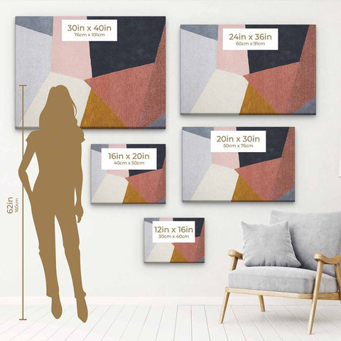 Orange Abstract Wall Art Canvas 6522