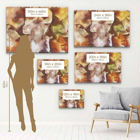 Orange Abstract Wall Art Canvas 2284
