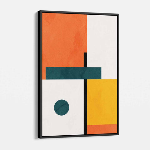 Orange Abstract Wall Art Canvas 2410