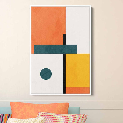 Orange Abstract Wall Art Canvas 2410