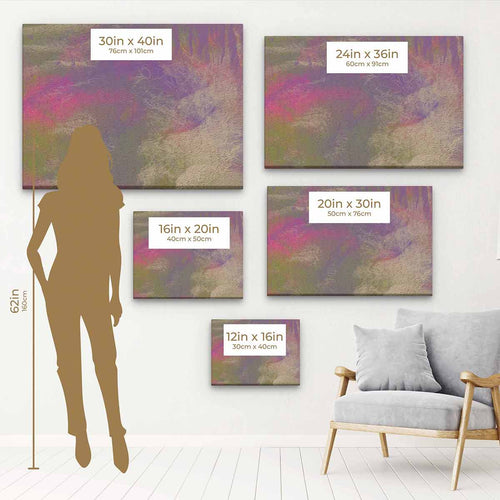 Purple Abstract Wall Art Canvas 3524