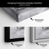 Grey Abstract Roses Wall Art Canvas 4091