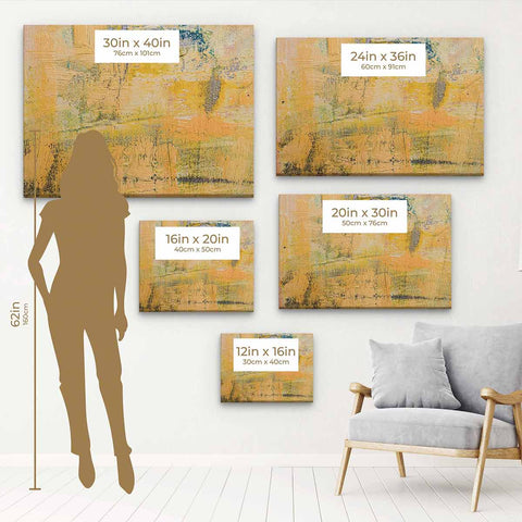 Yellow Abstract Wall Art Canvas 8859