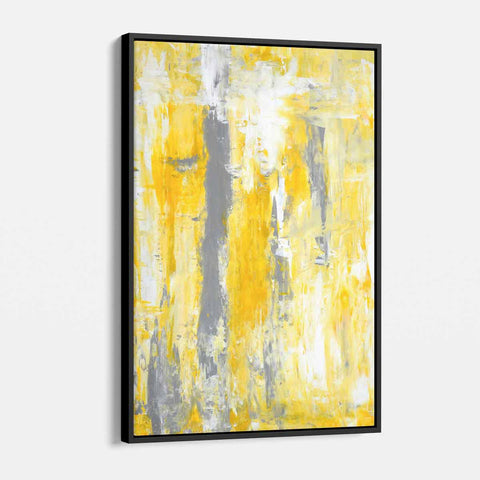 Yellow Abstract Wall Art Canvas 6925