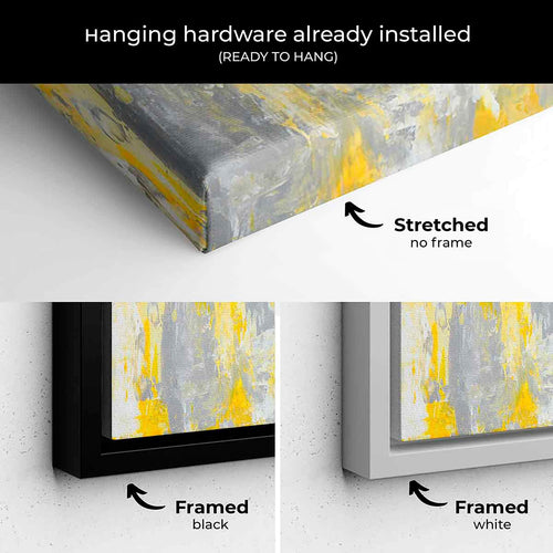 Yellow Abstract Wall Art Canvas 6925