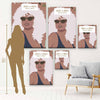 Brown Afro Woman Wall Art Canvas 7152