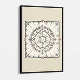 Beige Alchemy Magic Circle Wall Art Canvas 9914
