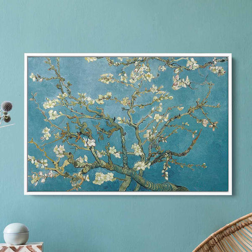 Blue Almond Blossoms Wall Art Canvas 8942