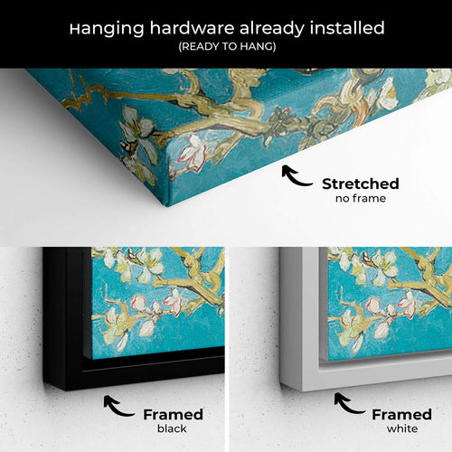 Blue Almond Blossoms Wall Art Canvas 8942