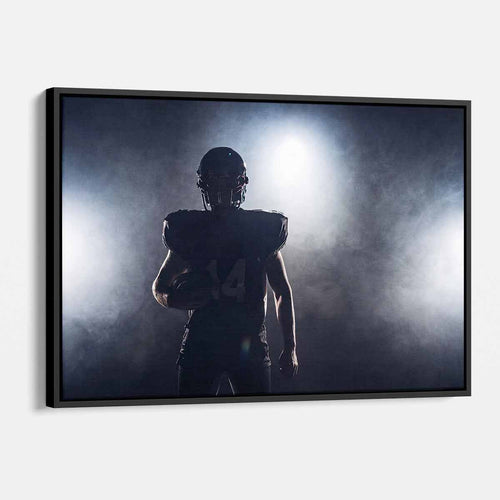 Black American Football Player Wall Art Canvas 6750