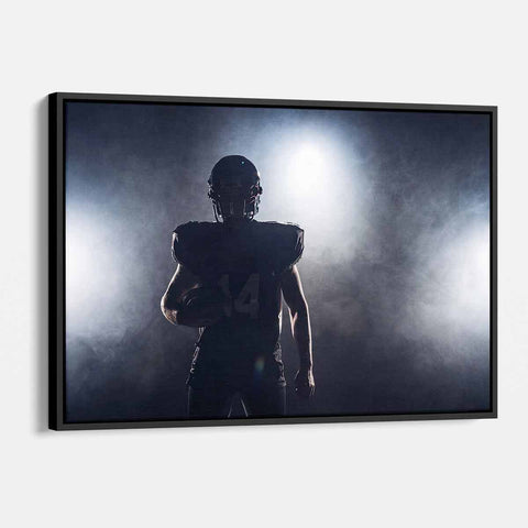 Black American Football Player Wall Art Canvas 6750