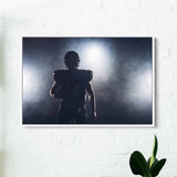 Black American Football Player Wall Art Canvas 6750