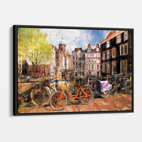 Multi Color Amsterdam Wall Art Canvas 4065