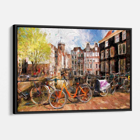 Multi Color Amsterdam Wall Art Canvas 4065