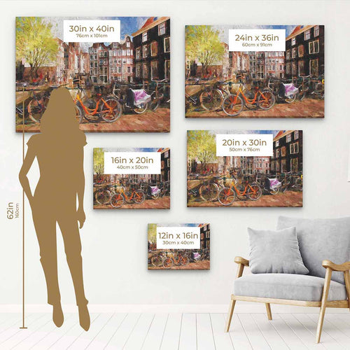 Multi Color Amsterdam Wall Art Canvas 4065