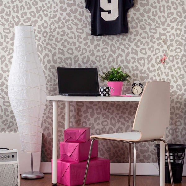 Leopard Print Removable Wallpaper, Soft Pink Leopard Spots