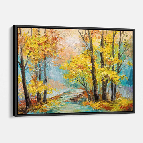 Yellow Autumn Forest Wall Art Canvas 5786