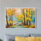 Yellow Autumn Forest Wall Art Canvas 5786