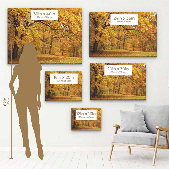 Yellow Autumn Wall Art Canvas 2835