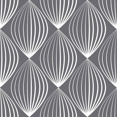 Hot air balloons in a geometric grid, anyone? This sophisticated yet playful peel and stick wallpaper combines whimsy with structure to create a lovely grey and white composition. Use it as a fun spin on the Art Deco aesthetic, or as an element of interest amid simple monochrome furniture and fixtures. Thanks to a PVC-free, latex coated design, this wallpaper has a rich finish to match its stylish composition.