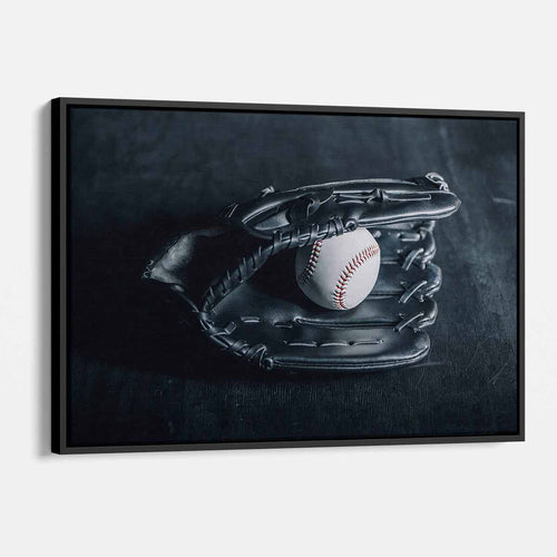 Black Baseball Wall Art Canvas 5072
