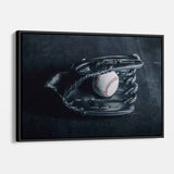 Black Baseball Wall Art Canvas 5072