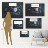 Black Baseball Wall Art Canvas 5072
