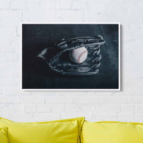 Black Baseball Wall Art Canvas 5072