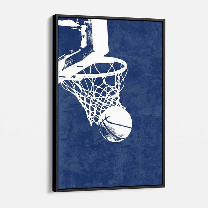 Blue Basketball Wall Art Canvas 5387
