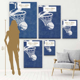 Blue Basketball Wall Art Canvas 5387