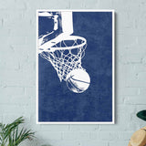 Blue Basketball Wall Art Canvas 5387