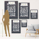 Black Be Brave Wall Art Canvas 9714
