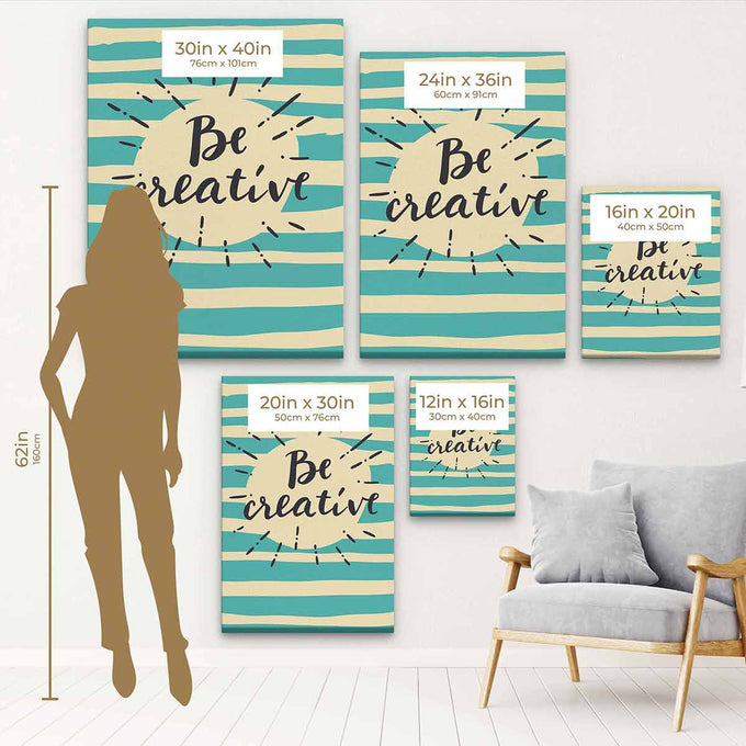 Turquoise Be Creative Wall Art Canvas 06_b