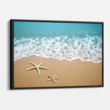 Blue Beach Starfish Wall Art Canvas 3797