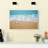 Blue Beach Starfish Wall Art Canvas 3797