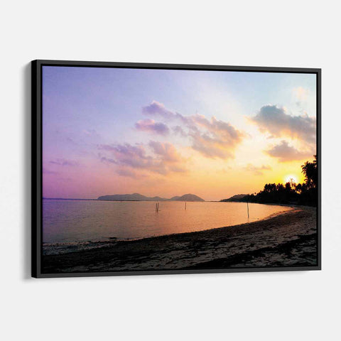Yellow Beach Wall Art Canvas 0338
