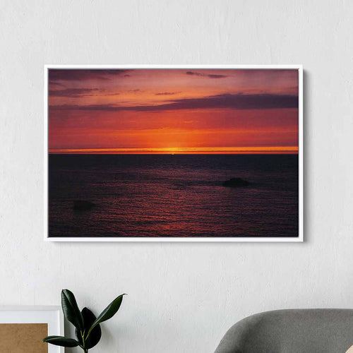 Orange Beach sunset Wall Art Canvas 4458