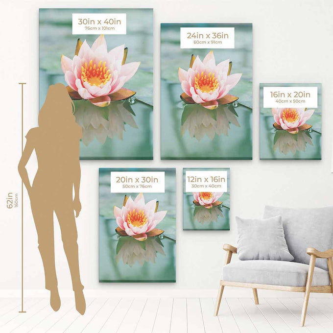 Pink Beautiful Lotus Wall Art Canvas 5957