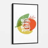 Multi Color Better food Better mood Wall Art Canvas 8296