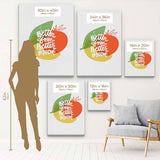 Multi Color Better food Better mood Wall Art Canvas 8296