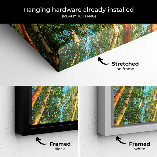 Green Big Trees Wall Art Canvas 8903