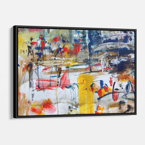 Multi Color Boat Wall Art Canvas 4369