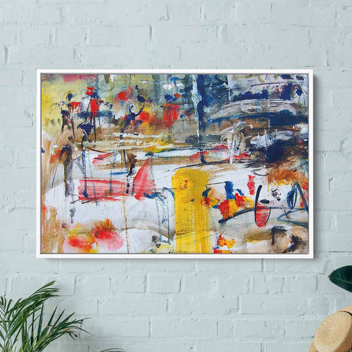 Multi Color Boat Wall Art Canvas 4369