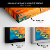 Orange Boat at Sunset Wall Art Canvas 4096