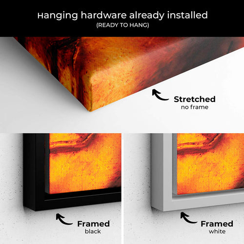 Red Buddha Face Wall Art Canvas 8285