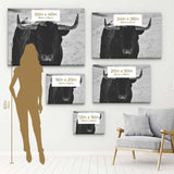Black Bull Wall Art Canvas 9696