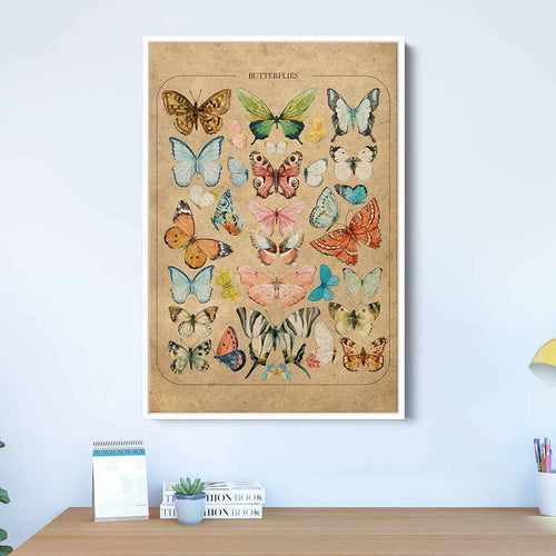 Brown Butterflies Wall Art Canvas 1151